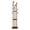 Walnut Brown, variant on VASAGLE Freestanding Coat Rack Stand, Coat Tree with 11 Hooks, 3 Shelves, 4 Removable 360° Swivel Wheels, Wooden Hooks and Poles, for Entryway, Bedroom, Living Room, Ink Black