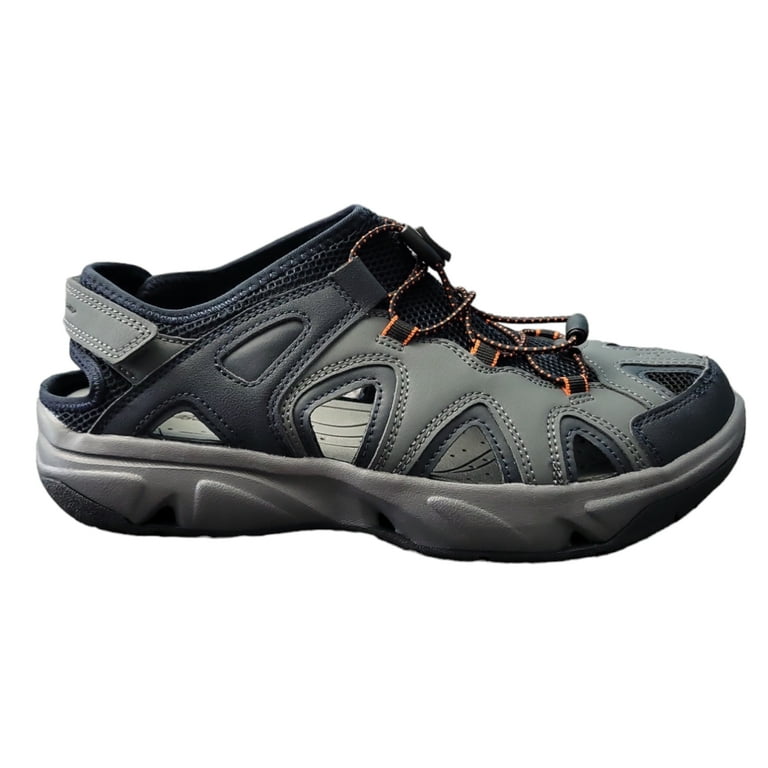 Eddie Bauer Men s Lake Trail Bungee Lace Lightweight Water Sandal Grey 10