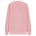 thumbnail image 5 of Fesfesfes Women's Classic Style Tops Oversized Pullover Long Sleeve Classic Crew Neck Blouses Fall Winter Comfy Homewear Sweatshirts(Pink#1,M), 5 of 7