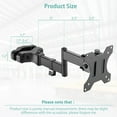 thumbnail image 3 of PUTORSEN Pole Mount Monitor Arm Easy Clamp-on VESA Mount for 17"-32" Screens Supports up to 17.6 lbs Compatible with 75x75 and 100x100 VESA Perfect Solution When Wall or Desk Mounting Isn't Possible, 3 of 7