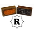 thumbnail image 1 of Printtoo Octagon Celtic Swirl Frame Monogram Letter R Wood Mounted Rubber Stamp Office Stationary, 1 of 4