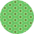 thumbnail image 1 of Ahgly Company Machine Washable Indoor Round Transitional Dark Lime Green Area Rugs, 3' Round, 1 of 7