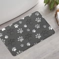 thumbnail image 2 of Grey Dog Paw Footprint Bathroom Rugs Mat,Non Slip Microfiber Bathroom Rug,Rubber Backing,Soft Bathroom Mats for Bathroom Floor,Tub and Shower,17x27in(43x68cm), 2 of 5