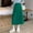 Green, variant on Womens Satin Skirts Midi Length Plus Size Loose Mid-Length Skirt Elastic Waist A-line Skirt Solid Color Skirt