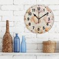 thumbnail image 3 of Yayeee 10" Wall Clock Battery Operated Quartz Round Silent Non-Ticking Home Decor, Pink Seashell, 3 of 6