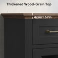 thumbnail image 3 of PAPROOS Fireplace TV Stand for 70 Inch TV, Modern Farmhouse TV Cabinet with 30'' Electric Fireplace, Entertainment Center Television Console Table for Living Room, Brown+Black, 3 of 10