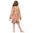 thumbnail image 7 of FORMRS Niños Bathrobe Unisex Hooded Robe Soft Plush Pajamas Sleepwear, Size 2-3T, Abstract Orange Flowers, 7 of 7