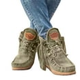 thumbnail image 2 of Nouvelles Bottines Rétro en Daim pour Femmes Chaussures de Luxe Mates avec Franges Chaussures de Mode Rétro en Daim Chaussures de Luxe Mates avec Franges Bottines à la Mode pour Femmes (Noir 43), 2 of 2