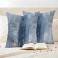 thumbnail image 4 of Pack of 2 Outdoor Pillow Covers,Waterproof Blue Throw Pillow Covers,Retro Oil Painting Modern Abstract Art Aesthetics Decorative Pillowcases Cushion Covers for Couch Pillow Sham Protector 26x26 Inch, 4 of 8