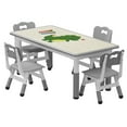 thumbnail image 2 of Adjustable Height Ourlova Kids Table and 4 Chairs Set, Graffiti Desktop, Multi-Activity Learning Table for Toddlers, 2 of 5