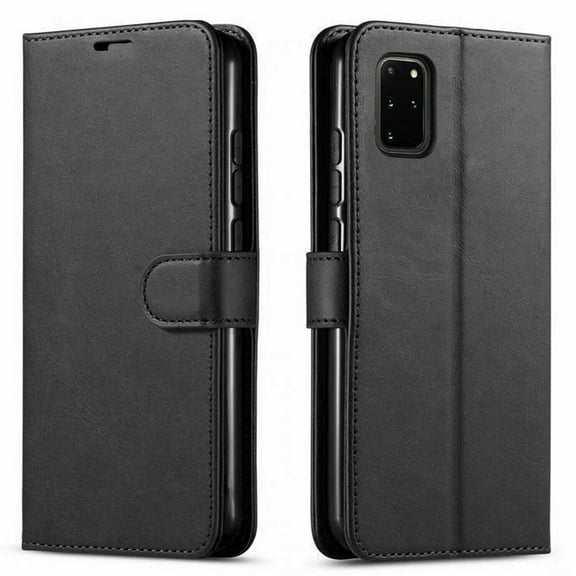 Samsung GALAXY S20 Case, [NOT FIT S20 PLUS / S20 ULTRA]Case, Included [Tempered Glass Screen Protector], Starshop Premium Leather Wallet Pocket Credit Card Slots-Black
