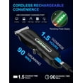 thumbnail image 3 of Beard Trimmer for Men Cordless Rechargeable Hair Trimmer for Men, Zero Gapped Electric Beard Trimmers Hair Clippers Haircutting Kit with 5 Guide Combs for Home Use, 3 of 7