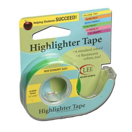 UPC: 0194629051823 | Lee Products Removable Highlighter Tape  Green  Pack of 6