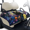 thumbnail image 2 of FKELYI Golf Cart Seat Cover with Pockets for Storage Black Cat Flower Print Foldable Design Golf Cart Seat Towel Blanket for EZGO Yamaha Club Cars, Quilted Padding, 2 of 7