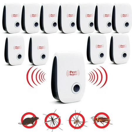 12 Pack Ultrasonic Pest Repeller, Spider Repellent Indoor Best Electronic Plug Pest Reject Control Mosquito Cockroach Mouse Killer Repeller to Repel Insects Mice Spider Ant Roaches Bugs (Best Way To Repel Mosquitoes)