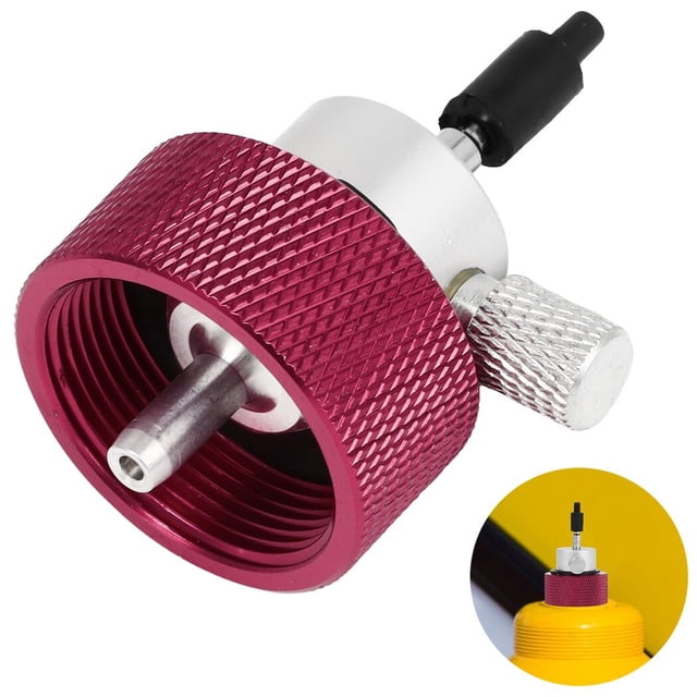 Adaptador de llenado de propano Airsoft, adaptador de recarga de propano para tanque de gas verde, adaptador de llenado de recipiente de propano con puerto de aceite de silicona, para acampar al aire