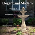 thumbnail image 3 of Sunnydaze Outdoor 2-Tier Solar Powered Polyresin Arcade Water Fountain with Battery Backup and LED Light - 45" - Earth Finish, 3 of 10