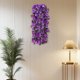 thumbnail image 4 of Guirnalda de pared colgante de flores violetas artificiales para bodas, decoración del hogar y eventos, ramos reutilizables de seda de orquídeas y glicinas, 4 of 7