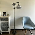 thumbnail image 5 of ENJOY DÉCOR LAMPS 63-Inch 1-Light Tiffany Adjustable LED Floor Lamp with Stained Glass Bowl in White, 5 of 5