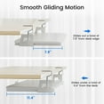 thumbnail image 2 of Large Keyboard Tray Under Desk Slide Out with Extra Sturdy C Clamp Mount System,26'' (30'' including Clamps) x11 Slide-Out Keyboard Drawer Under Desk for Typing,Keyboard Mouse Tray,White, 2 of 6