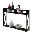 thumbnail image 2 of Convenience Concepts Tucson Deluxe Two-Tier Console Table in Black Wood Finish, 2 of 5