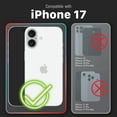 thumbnail image 2 of Vena For Apple iPhone 17 Case Clear Glitter, Bump Resistant Clear Glitter Back Cover, Drop Protection Slim Protective Phone Case, 2 of 4