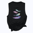 thumbnail image 5 of Summer Saving! Yievot Tank Tops Womens Summer Beach Graphic Sleeveless T Shirt Cute Vacation Women's Tank Cami Vests On Clearance Black M, 5 of 7