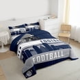 thumbnail image 3 of Homewish Rugby Game Lovers Full Size Comforter Sets,Football Sport City Bedding Comforter Set,Grey White Blue Bedding Sets For Teens,Breathable Home Decor Reversible,3-Piece, 3 of 8