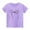 Purple, variant on fatyb Girls Summer Cotton T Shirts Kids Cute Bow Printed Casual Tee Shirts Short Sleeve Crew Neck Tops