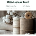 thumbnail image 4 of Hyde Lane Linen Blend Duvet Cover Set King Size, Luxury French Flax Linen Cotton Blend Bedding Set, Natural and Organic, Soft and Breathable, with 2 Pillow Shams, 104"x90", Sage Green, 4 of 14
