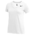 thumbnail image 1 of Camiseta Nike Dry de manga corta con cuello en V para mujer (blanca, L), 1 of 1