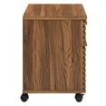 thumbnail image 2 of Mid-Century Walnut Filing Cabinet with Casters - Spacious and Stylish, 2 of 3