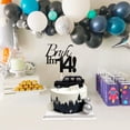 thumbnail image 3 of Cake Topper Varpotle Brush I'm 14 Black Glitter para 14 cumpleaños, 3 of 6