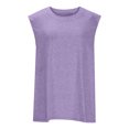 thumbnail image 5 of GERsome Women's Workout Tops Athletic Crewneck Tank Tops Sleeveless Solid Color Loose Fit Yoga Running Gym Tee Shirts for Women, 5 of 9