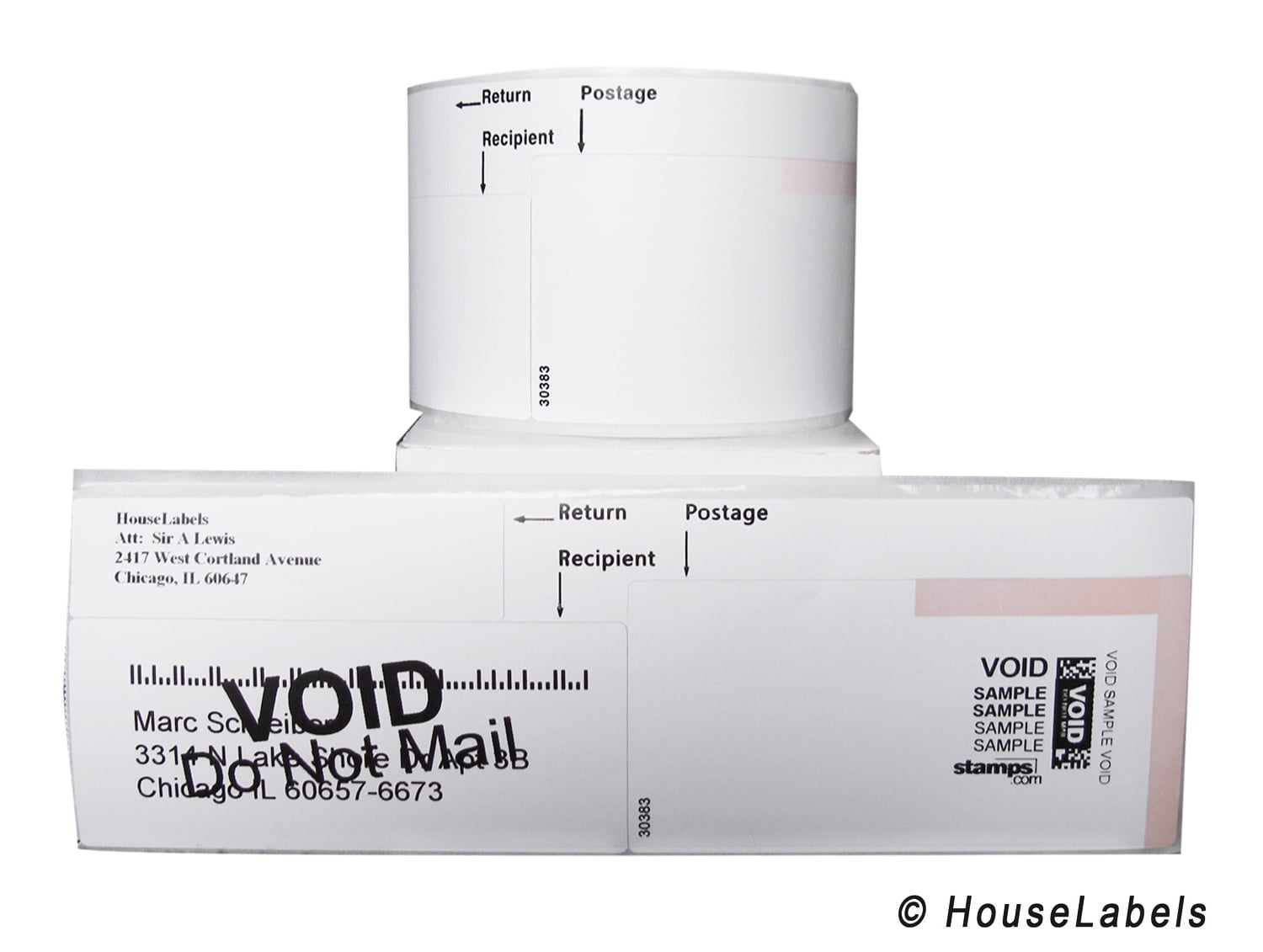32 Rolls of 100 One-Part Internet Postage Labels for DYMO® LabelWriter® 30387-C