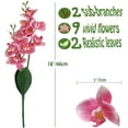 thumbnail image 2 of 3pcs Artificial Phalaenopsis Orchid,18 Inch Tropical Artificial Flower Butterfly Orchid with Leaves,Real Touch Moth Orchid for Wedding,Home Decor,Bonsai,Light Pink, 2 of 5
