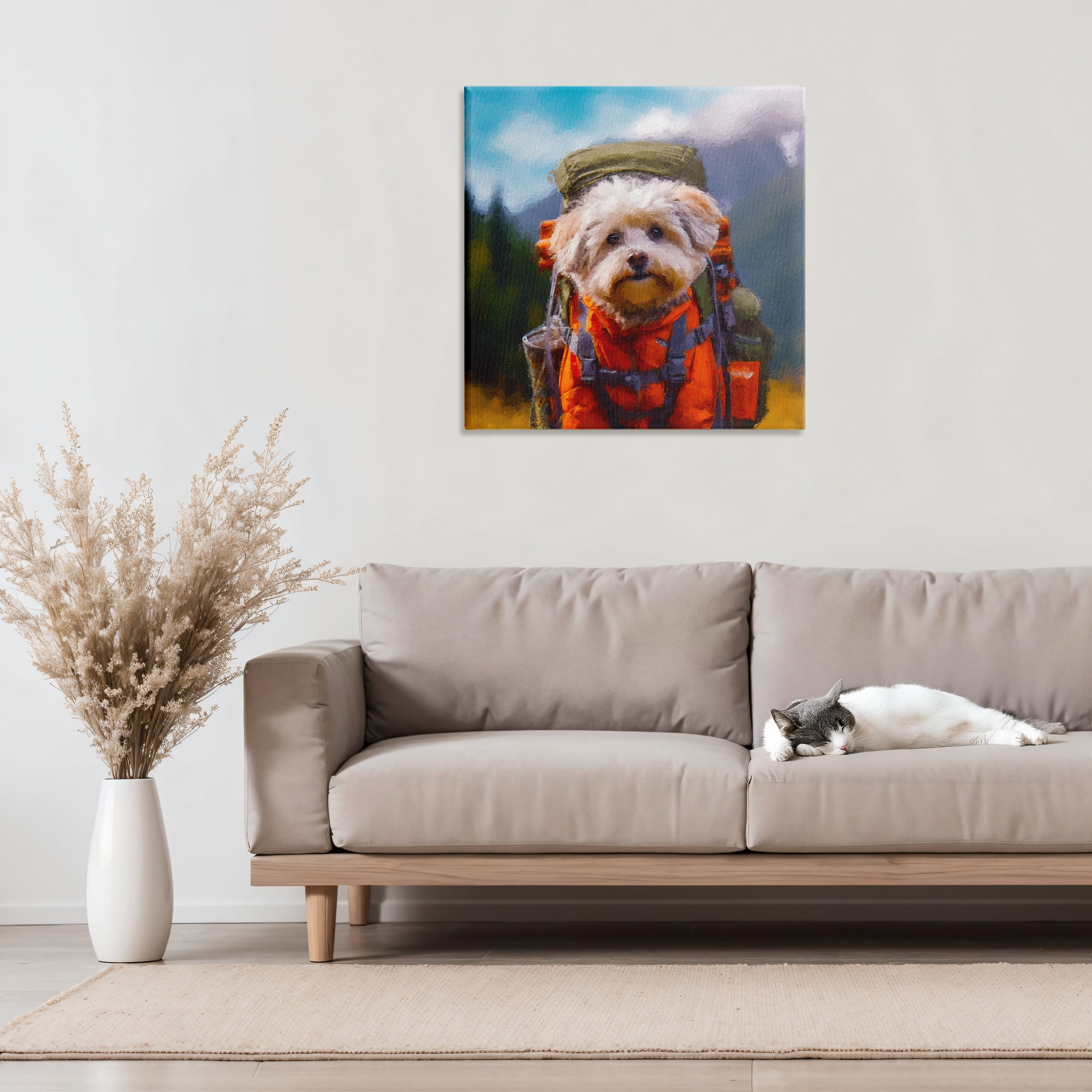 Stupell Industries Adventuring Hiker Dog Canvas Wall Art, design by Sean Parnell