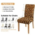 thumbnail image 6 of Set of 4 Cheetah Dining Chair Covers Fashion Animal Spots Design Washable Polyester Stretch Slipcovers Removable Seat Protector for Tropical Kitchen Style, 6 of 7