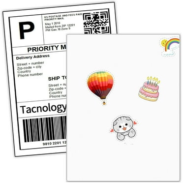 NetStamps with Address Label Blank Mailing Labels for Printable Postage|5 Sheets,1250 Labels|Use ...