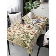 thumbnail image 6 of Vintage Plant Table Cloth, Boho Botanical Flowers Green Leaf Ferns Waterproof Tablecloth for Rectangle Tables, Reusable Washable Fabric Table Cover for Restaurant Kitchen Dining Tables 60"x120", 6 of 6