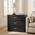 thumbnail image 2 of Furniture of America Rivor Modern Wood 3-Drawer Tall Nightstand, Black, 2 of 18