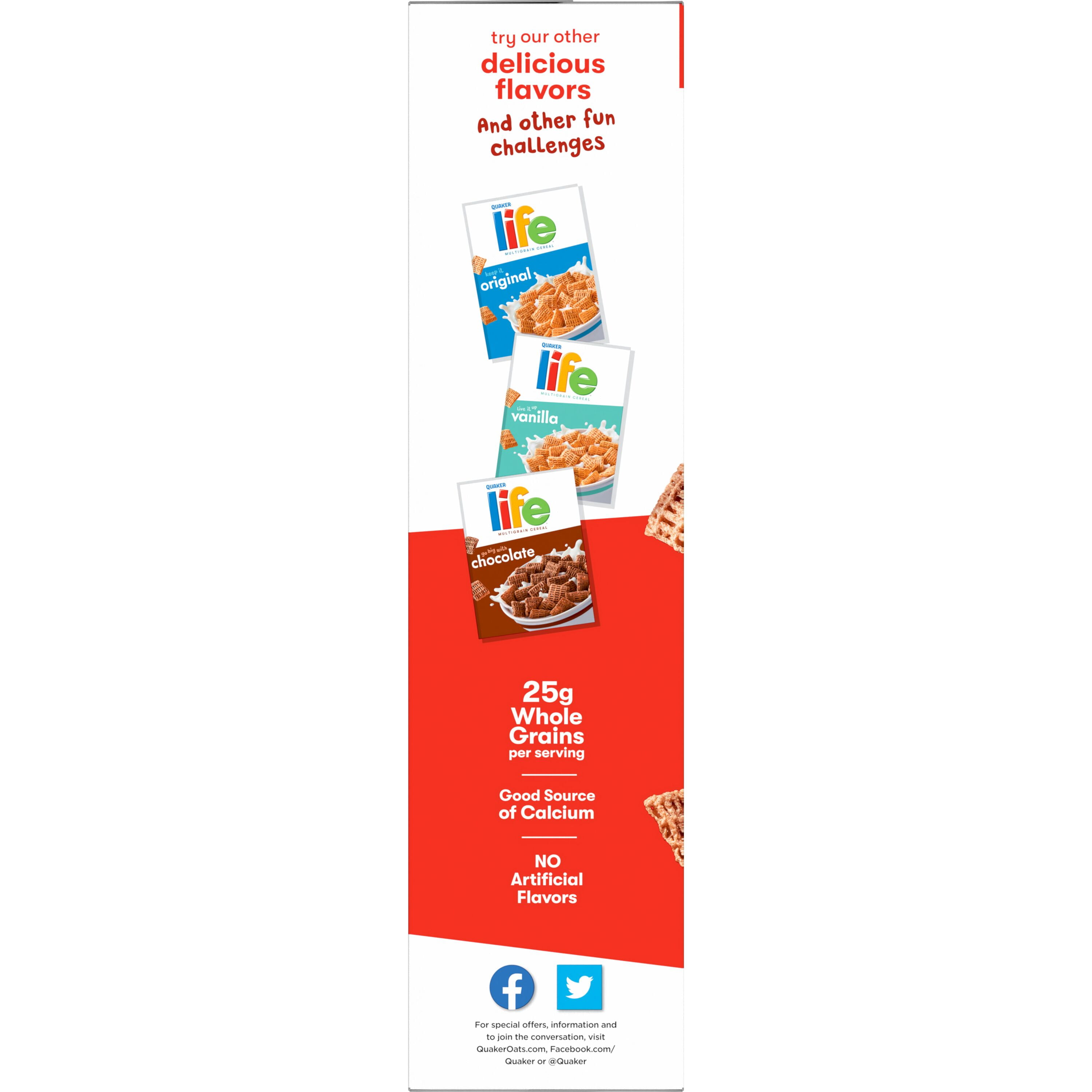 Quaker Life Cereal, Cinnamon, Mega Size, Breakfast Cereal 32.5 oz (Pack 4)