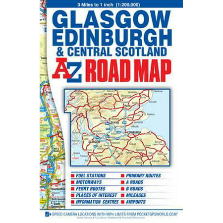 A-z glasgow & central scotland road map: