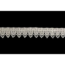 Altotux 2 Inches White or Ivory Rayon Venice Lace Trim Scalloped By 2 Yards (Ivory)