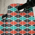 thumbnail image 3 of Ambesonne Geometric Grommet Curtain, Triangles Hexagons, 50" x 72", Dark Coral Sea Green, 3 of 6