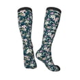 thumbnail image 4 of Daiia Sports Socks Lilies Flowers Printed Novelty Crew Socks for Men Women Knee High Socks Cotton Socks Soft & Breathable Support Unisex Socks, 4 of 9