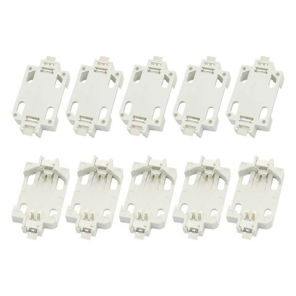 Unique Bargains 10pcs Plastic Housing CR2032 Lithium Cell Button Battery Holder Socket