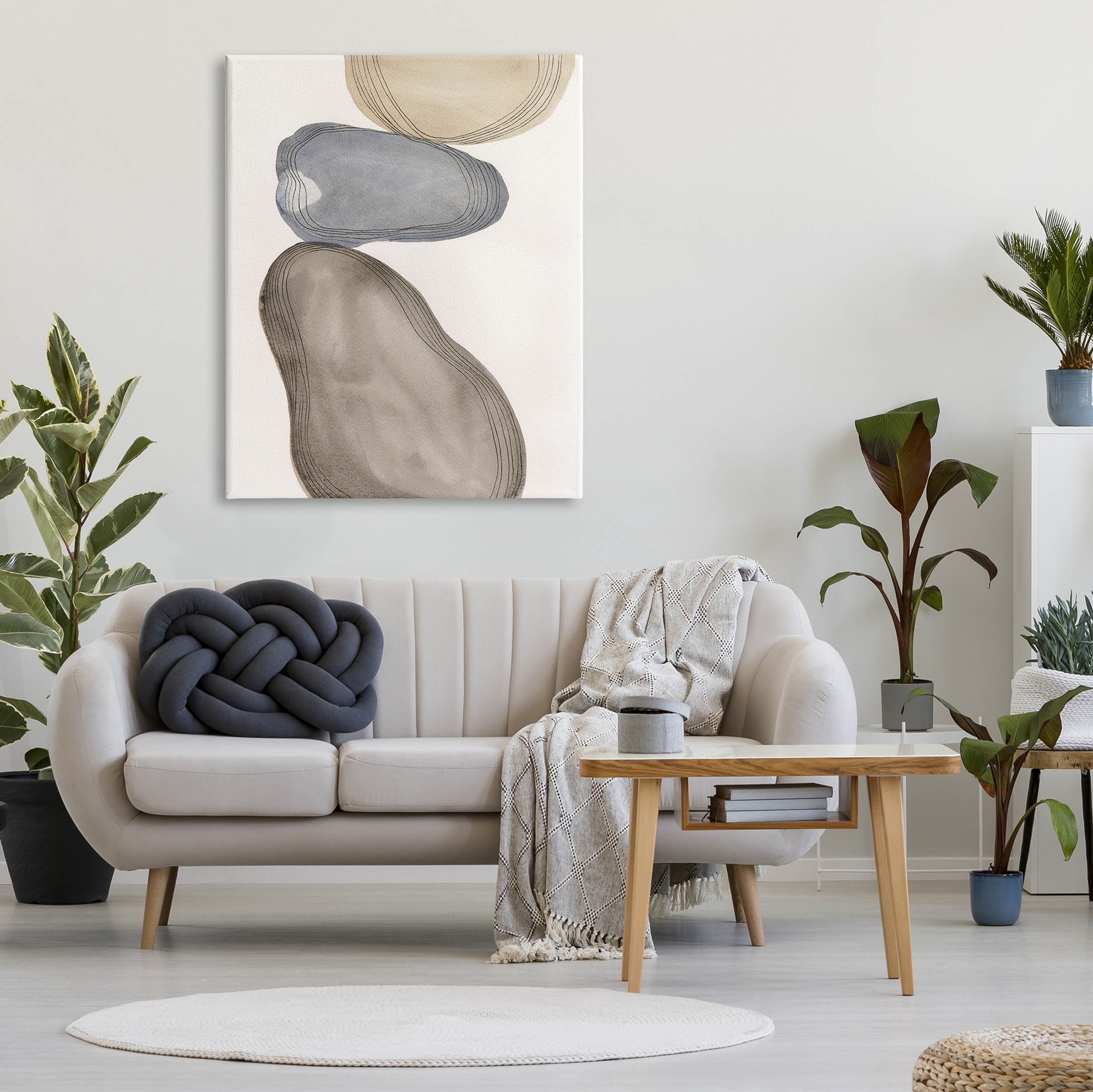 Stupell Industries Modern Geometric Shapes Composition Graphic Art Gallery Wrapped Canvas Print Wall Art, Design by Laura Marr