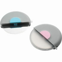 2 PCS Dual Color Pizza Roller Cutter in Pink and Blue for Quick Pizza Prep