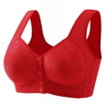 thumbnail image 1 of Women Sexy Lace Front Button Shaping Cup Adjustable Shoulder Strap Large Size Bra, 1 of 7